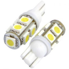Лампа 12V габарит без цоколя 2шт 9 SMD зелен