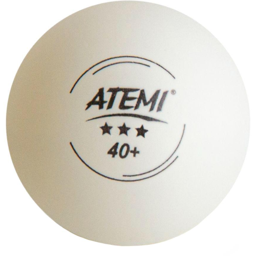 Мячи для н/т ATEMI 3* бел 6 шт