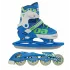 Коньки со сменным шасси BLACK AQUA AS-409 р.39-42, цв. голубой/салатовый