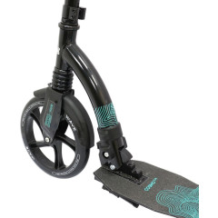 Самокат 2-х колесный COSMORIDE WAVE S230, 230/180 мм, черный/изумрудный