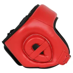 Шлем боксерский RUSCOSPORT с усилением,  р .XL, цв. красный