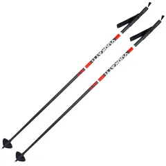 Палки лыжные VUOKATTI 135 Black/Red 100% стекловолокно