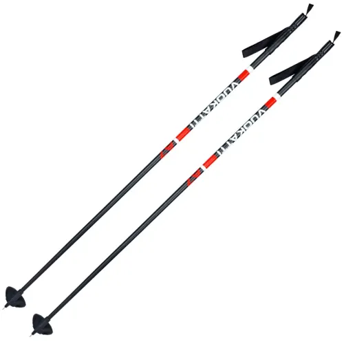 Палки лыжные VUOKATTI 135 Black/Red 100% стекловолокно