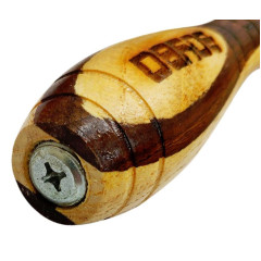 Скакалка BoyBo шнур-кожа, дерев. ручки, утяж.(460гр.)