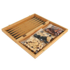 Игра настольная 3 в 1 КОРОЛЬ (нарды, шахматы, шашки, 39 х 39 см) ( 2566621)