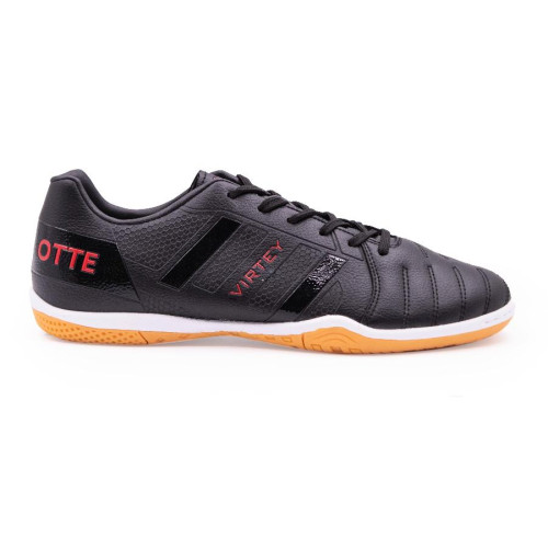 Бутсы ф/б VIRTEY INDOOR 21730 OTTE, иск.кожа, цв. черный/красный, р.39