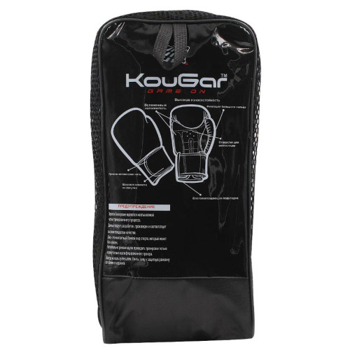 Перчатки боксерские KOUGAR KO300 кож. зам, синие, р-р, 12OZ