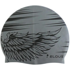 Шапочка для плавания ELOUSE BIG Wing EL0011, силиконовая, серый