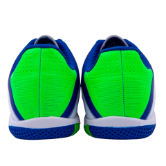 Бутсы ф/б VIRTEY INDOOR 23885, иск.кожа, цв. белый/синий/зеленый, р.34