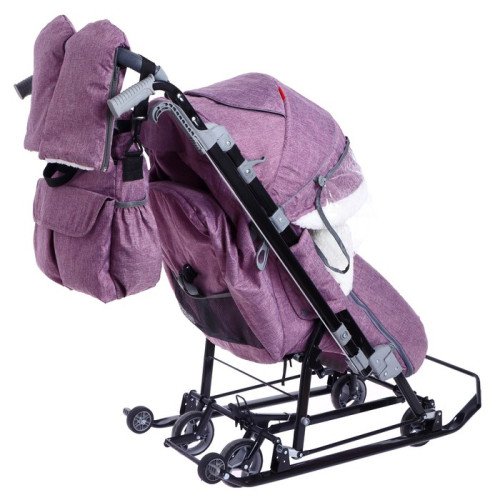 Санки-коляска NIKA-KIDS НД7-8 с единорогом, цвет вересковый (7082445)