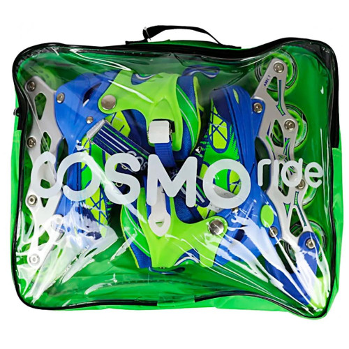 Коньки роликовые COSMORIDE SUNSHINE 31-34 синий/зеленый
