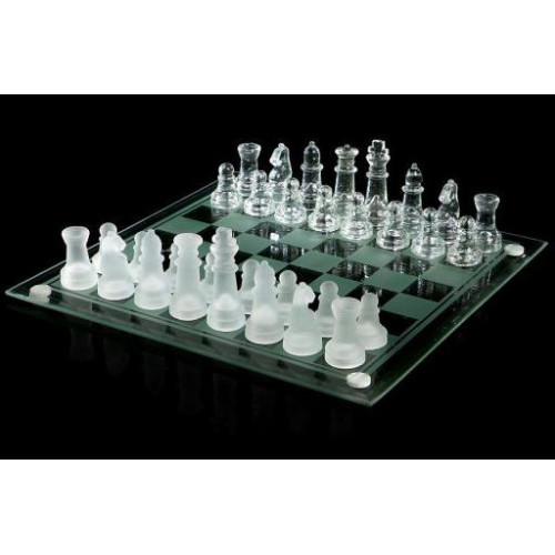 Игра настольная ШАХМАТЫ стеклянные 24х24см (522818)