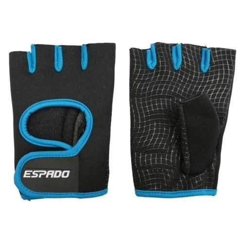 Перчатки для фитнеса ESPADO ESD001, черный/синий, р. XS