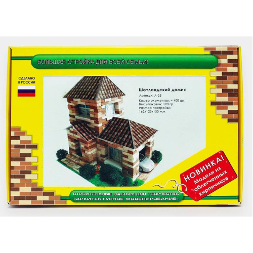 Игра КОНСТРУКТОР Домик кирпичики, 400 деталей (4734693)