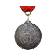 Медаль МТ853-2 наградная с лентой, d-5см (серебро)