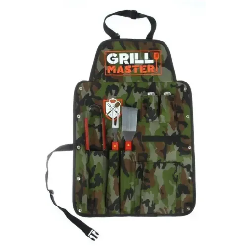 Набор для барбекю Grill Master  (фартук, щипцы, лопатка, вилка, солонка, перечница) (4488229)