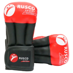 Перчатки для рукопашного боя RUSCOsport PRO, к/з, красные. Oz 10