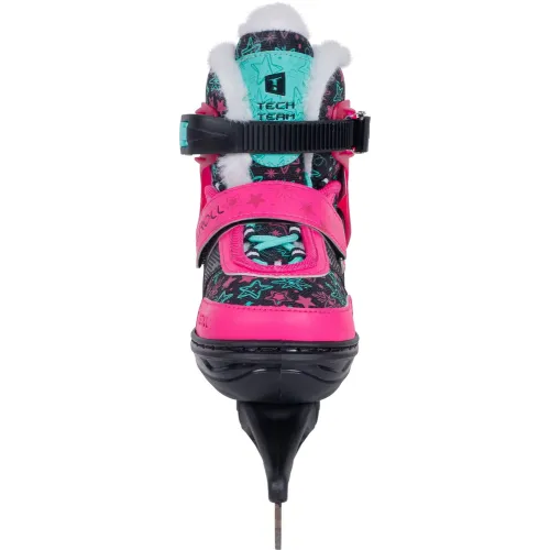 Коньки раздвижные TECH TEAM ICEROLL BLACK/PINK р.35-38