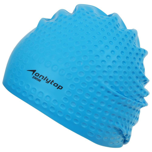 Шапочка для плавания ONLYTOP Swim, для длинных волос, силикон, обхват 54-60см (4597295)