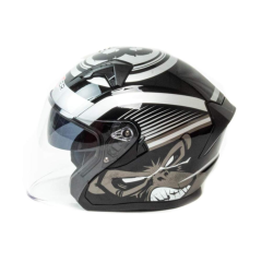 Шлем мото открытый HIZER J228 (M) black/gray (14698)