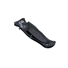 Нож складной лезвие 7см, черный матовый с вкраплен., рукоять 9,5см, фиксатор (2301175)