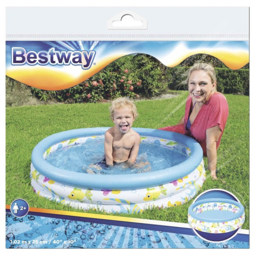 Бассейн BEST WAY 51008 надувной, детский круглый, 102х25см