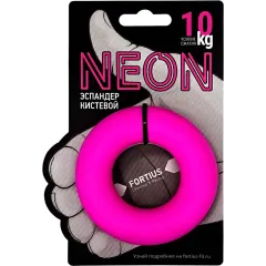 Эспандер кистевой FORTIUS Neon 10 кг, розовый