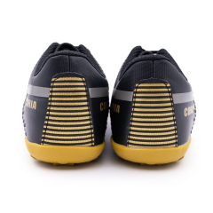 Бутсы ф/б VIRTEY TURF 23876, иск.кожа, цв.черный/золотой, р.41