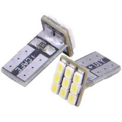Лампа 12V габарит без цоколя 2шт 9 SMD 3x3 зелен