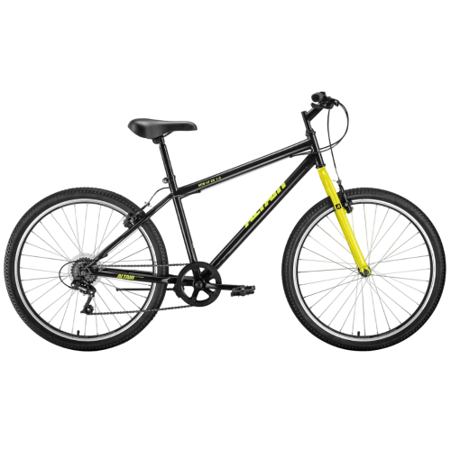 Велосипед ALTAIR 26 MTB HT 1,0 (7 ск., рост 17, хард) черный/желтый