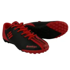 Бутсы ф/б INGAME TURF BROOKLYN IG3001 черный/красный, синт.кожа, Р. 45