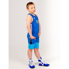 Трико борцовское BOYBO PROFI р.S синий