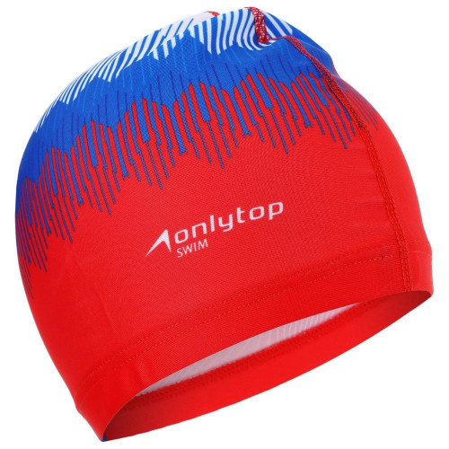 Шапочка для плавания ONLYTOP взрослая, Rus, тканевая, обхват 54-60см (5089124)