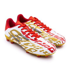 Бутсы ф/б VIRTEY MSR 23886, иск.кожа, цв. белый/красный/золотой, р.36