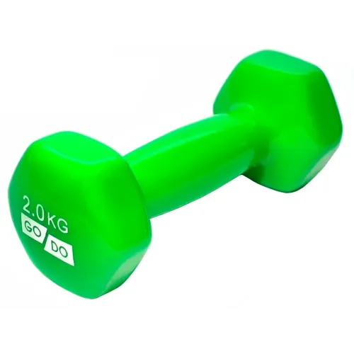 Гантель для фитнеса SPRINTER GO DO винил 2кг зеленый