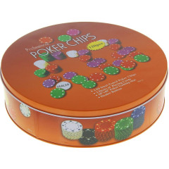 Игра настольная ПОКЕР POKER CHIPS (120 фишек с номиналом, 1 фишка дилера, сукно, карты 2 колоды) (42