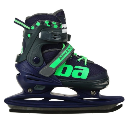 Коньки раздвижные BLACK AQUA AS-408 р.39-42 (синий/зеленый)
