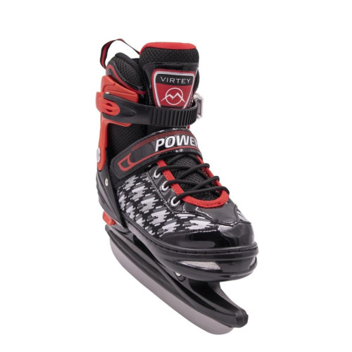 Коньки раздвижные VIRTEY POWER BW-166 р. 35-38. Цвет: черный/красный