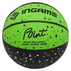 Мяч б/б INGAME POINT №7 черный/зеленый