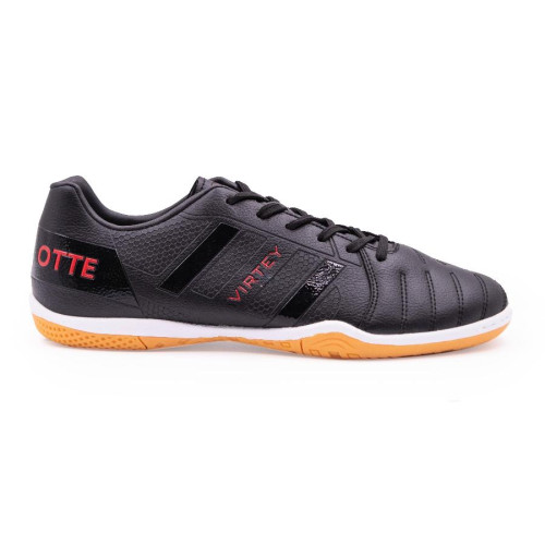 Бутсы ф/б VIRTEY INDOOR 21730 OTTE, иск.кожа, цв. черный/красный, р.40