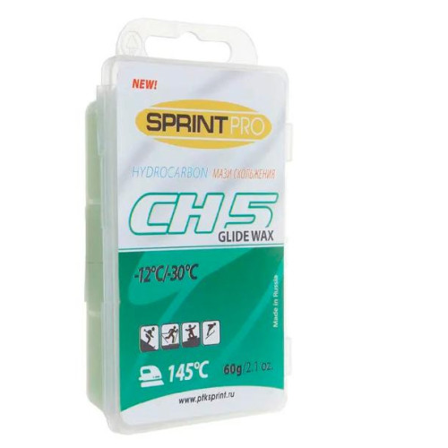 Мазь лыжная скольжения SPRINT PRO CH5 Green (-12 -30°C). 60г