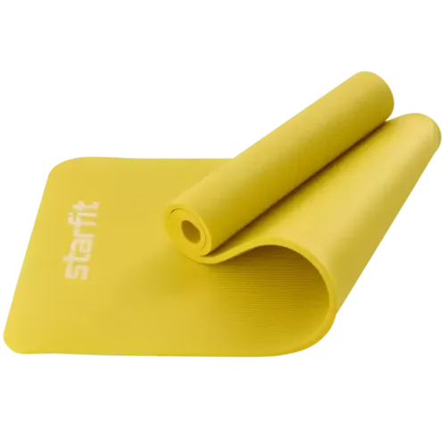 Коврик для йоги и фитнеса STARFIT FM-301 NBR (183х61х1,5 см) желтый