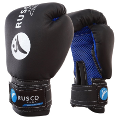 Перчатки боксерские RUSCOsport BOXER детские, кож.зам., 10 OZ, черные
