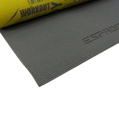 Коврик для йоги ESPADO ES2125-2 (173х61х0,5) серый, желтый принт