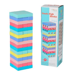 Игра ПАДАЮЩАЯ БАШНЯ Дженга цветная (5084450)