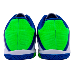 Бутсы ф/б VIRTEY INDOOR 23885, иск.кожа, цв. белый/синий/зеленый, р.40