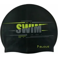 Шапочка для плавания ELOUSE BIG Swim EL0011, силиконовая, черный