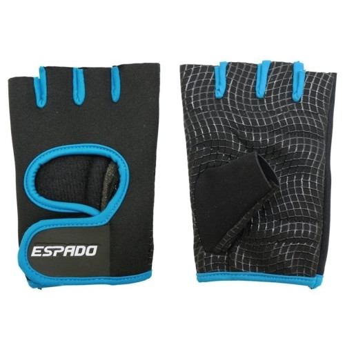 Перчатки для фитнеса ESPADO ESD001, черный/синий, р. XS