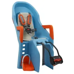 Велокресло детское Polisport Guppy Mini FF (Front Blue/Oranger, креп. на раму, без упак.) (PLS8639400010)