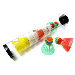 Воланы пластиковые SPRINTER BIG-12, цветные (в тубе, 10шт) (01074)